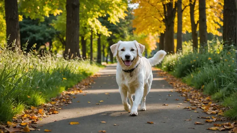 Labrador's Energetic Encouragement